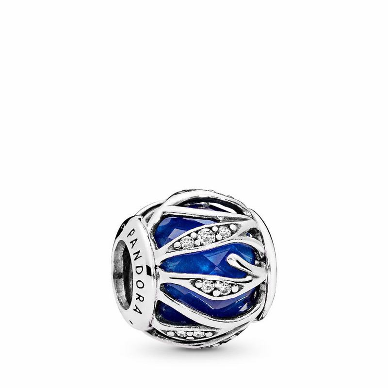 Pandora Nature's Radiance Charm - Sterling Silver/Blue/Mixed Stones/Cubic Zirconia - Canada | JC9637